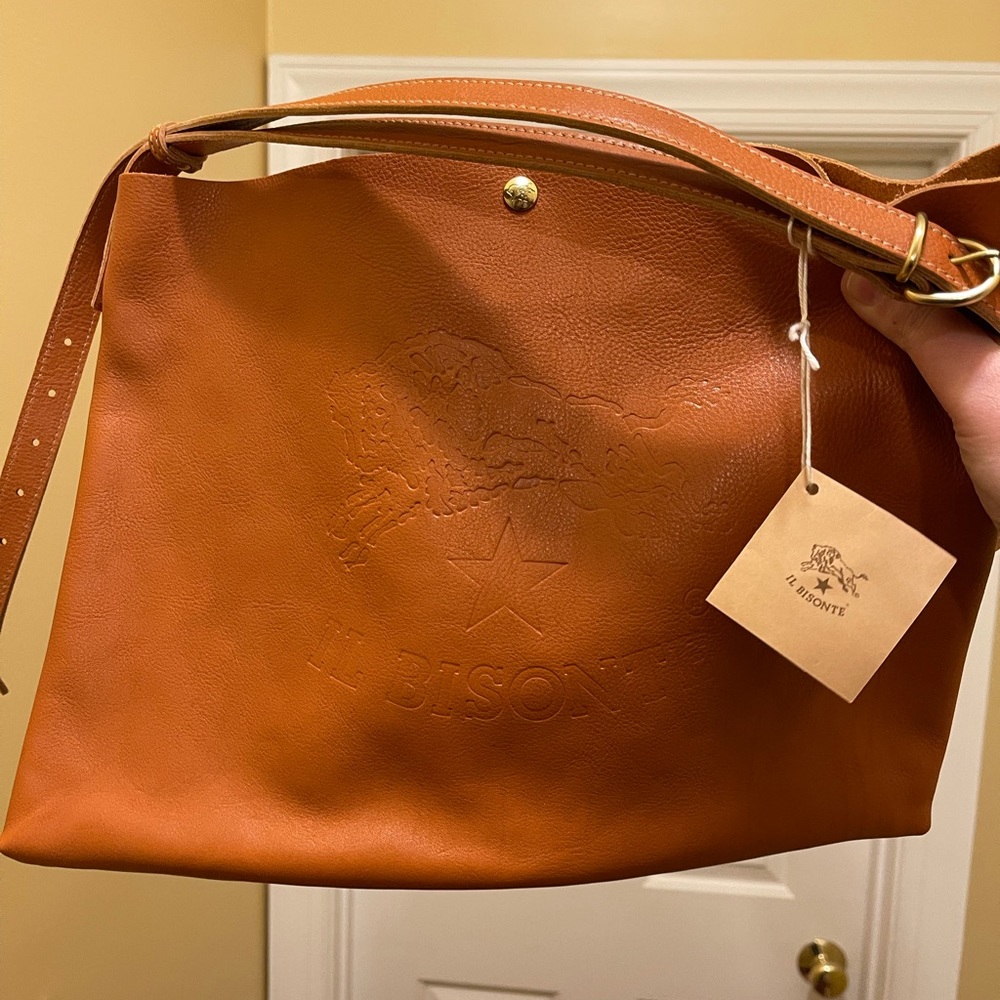 HOST PICK!! Il Bisonte Vachetta Leather VINTAGE Shoulder Bag Made in Italy NWT